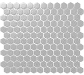 Hexagon 1 inch Gray Matte Porcelain Floor Wall Mosaic Tile for Bathroom Shower, Kitchen Backsplashes, Pool Tile